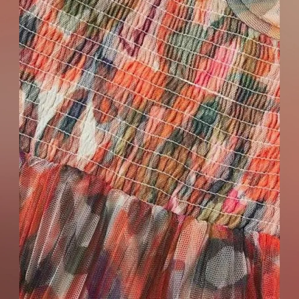 NWOT- Hutch Brianna Dress in Orange Lush Tropical Sz S - Picture 5 of 9